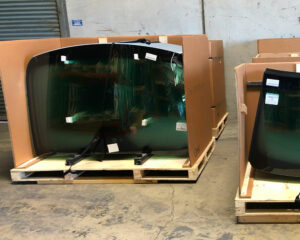 A view of The AGS warehouse where new shipments of auto glass are ready to go