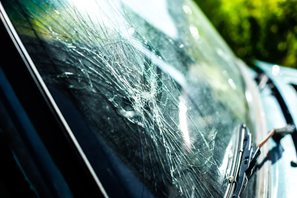 Car crystal broken